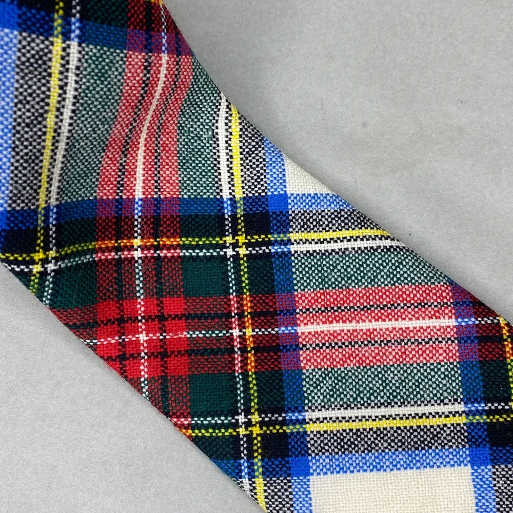 Lochcarron Stewart Dress Necktie Mens Tartan Plaid Wool Scotland‎ Heritage 57x3